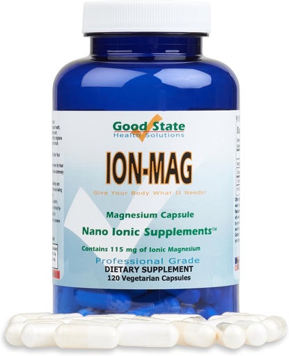 [BRSWKHTQA55BCH3C] ION-MAG - Cápsulas de Magnésio Iónico - (115 mg cada Serviço) (120 Cápsulas Veggie)