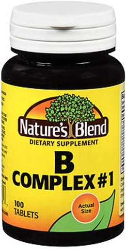 [BRSWGZQHPINR4CA6] Nature's Blend B Complex #1 Tablets - 100 ct, Pack of 3