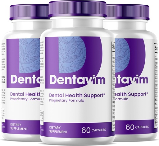 [BRSRAFATCR6RSYAU] (3 Pack) Dentavim Capsules - Tüm Doğal Bakım Diş ve Gums - Dentavim Diş Sağlığı Formula Pills - Genel Oral Koruma için Vitamin & Mineraller, Denta Vim