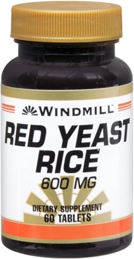 [BRSWKGYIBIEGYFQ3] Windmill Red Yeast Rice 600 mg Tablets 60 Tablets (Pack of 3)