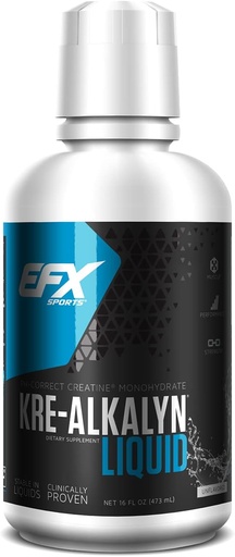 [BRSW2AD4OIIQEFLX] EFX Sports Kre-Alkalyn Creatine, Liquid Concentrate, PH-Correct Creatine Monohydrate, Multi-Patented Formula, Gain Strength, Build Muscle " Enhance Performance (63 Servings, Unflavored)