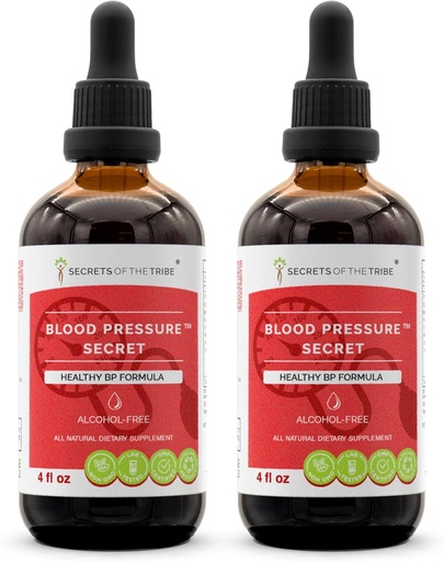 [BRSWGHYDCEBGOG3G] Secrets of the Tribe - Blood Pressure Secret, Healthy Circulation Formula, Herbal Supplement Blend Drops Alcohol-Free Liquid Extract (2x4 fl oz)