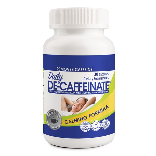 [BRSWK23QOQGAEF3K] Daily De-Caffeinate: Advanced Caffeine Eliminator Supplement – Natural Acting Non-Addictive Formula that Supports Relaxation and Deep, Restful Sleep