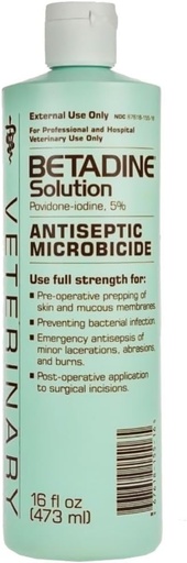 [BRSROBALAR7QKDLD] Betadine 5% Solution, 16 Fl Oz (Pack of 1)