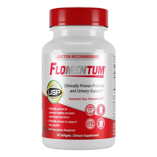 [BRSWGCA5C55B4CTK] Flomentum® Saw Palmetto for Men Prostate Supplement | Prostate Support Supplement for Men's Health | USP Verified - Healthy Urinary Flow & Urinary Function - 320mg Once Daily (90 Count)