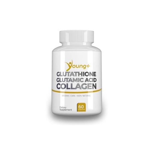 [BRSWGGAYOF6Q43LU] Young+ Glutathione, Glutamic Acid and Collagen. Antioxidant Supplement - 1000mg, 60 Capsules