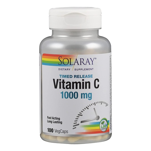 [BRSWIY3YAR4W2HDC] Solaray, Vitamin C 1000Mg Timed Release Capsules, 100 Count