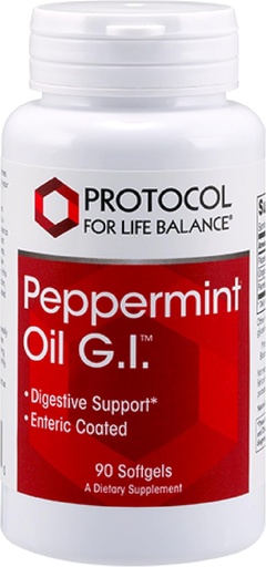 [BRSWIYIZCEABEHT4] Protocol Peppermint G.I. - for Digestive Health Support* - with Peppermint, Ginger Oil & Fennel Oil - Enteric-Coated - Dairy Free & Halal - 90 Softgels