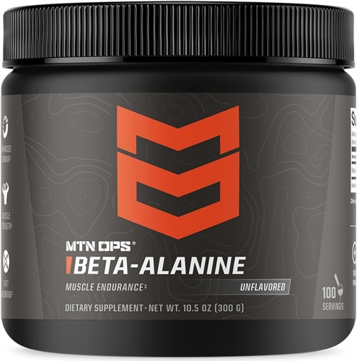 [BRSRAZT6DMBRAGQ7] MTN OPS Beta Alanine Powder Pre Workout for strength & strength, 3g Beta Alanine mỗi tháng, 100 người phục vụ không mệt mỏi