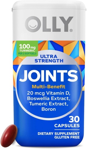 [BRSRMCD4A57Q4CDJ] OLLY Ultra Joint Softgels, Extract Boswellic, Turmeric, Vitamina D, Bor, 30 zile de aprovizionare - 30ct