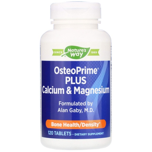 [BRSWIY32BQPRG3DG] Nature's Way OsteoPrime Plus Calcium & Magnesium, Supports Bone Health & Muscle Function*, with Vitamins D3 & K2, Vegetarian, 120 Tablets