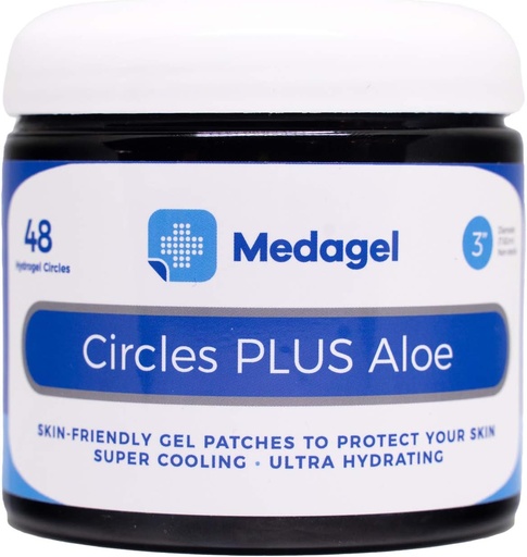 [BRSWYAY6AB6BQAL2] Circles Plus Aloe Hydrogel Pads | Instant Cooling and Soothing Relief for Nursing Pain, Blisters, Bug Bites, Minor Burns and Chafing | 48ct Circular Pads