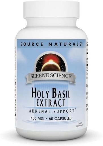 [BRSWIY34BMNAOHL6] Source Naturals Serene Science Holy Basil Extract, Adrenal Support* 450 mg - 60 Capsules