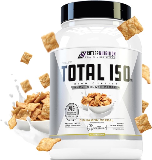 [BRSWGAA2BV6QOC3H] Total ISO Whey Isolate Protein Powder: Best Tasting Whey Protein Shake Featuring 100% Whey Protein Isolate, Perfect Post Workout Protein Powder Mix and Meal Replacement Drink, Cinna Cereal, 2 Pounds