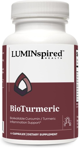 [BRSRAZL3DIMBAHQV] LUMINSPIRED HEALTH High Absorption Turmeric Curcumin Supplement with Black Pepper Extract for Joint Health, Antioxidant Support & Inflammation Relief, Vegan, Non-GMO, Gluten Free - 60 Counts