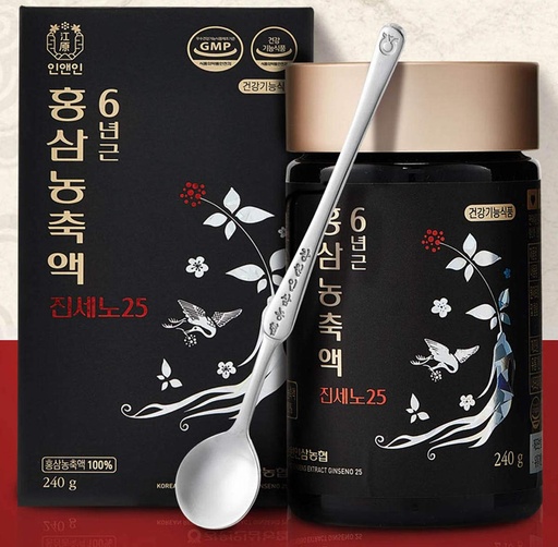 [BRSWY233BYFR43LB] Gangwoninsam] Korean Red Ginseng Extract Ginseno25 240g / 8.46 fl. oz– Contains 100% Pure Korean 6-Year-Old Red Ginseng Root Extract