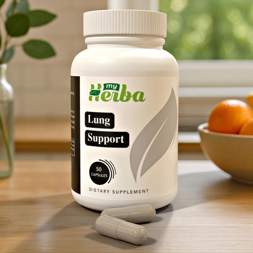 [BRSRMBQEC55AYC3P] Lung Supplement Supplement - Wegan Formuła z Marshmallow Root, Chlorella, Ginkgo Biloba Leaf, Irish Sea Moss & PAU D 'Arco - Deep Lung Cleanse, Detox i wsparcie immunologiczne dla dorosłych, 50 Kapsułki