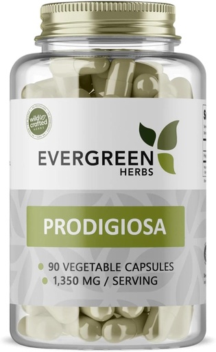 [BRSRMZD3OAAWM2A2] Evergreen Herbs Prodigiosa (Capsules) - Tamper Proof Seal to Ensure Freshness.