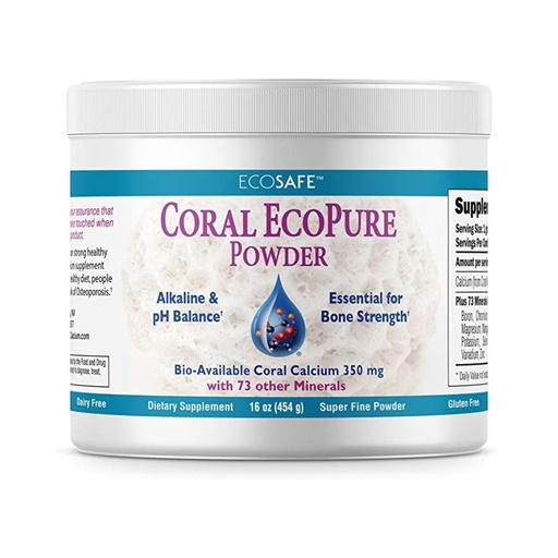 [BRSWICT5BIHRACTI] Coral Ecopure Powder, Coral Calcium Powder Supplement with Coral Minerals - 16 Ounces