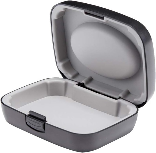 [BRSWGHYNAAHAA3A6] Hearing Aid Case Hard - Portable Protective Storage Case for BTE CIC IIC ITE (Black)