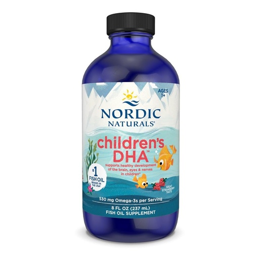 [BRSWIYA6C4FBQHTE] Nordic Naturals Children’s DHA, Strawberry - 8 oz for Kids - 530 mg Omega-3 with EPA & DHA - Brain Development & Function - Non-GMO - 96 Servings
