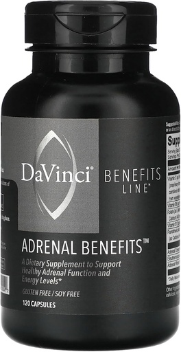 [BRSWYA35OEHRSCQ6] Benefits Line, Adrenal Benefits, 120 Capsules, Davinci Laboratories of Vermont