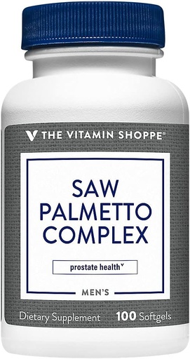 [BRSWIYTYOEDRA33M] Såg Palmetto Komplex 160mg - Tillägg för Prostata Hälsa, Lätt att Svälja Softgels (100 Softgels) av Vitamin Shoppe