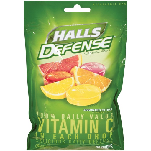 [BRSWIZYBBN4QK2TA] Halls puolustus C-vitamiini, 30-luku (Pack of 6)