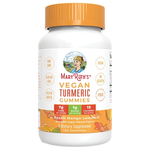 [BRSW2AQDPMGWO3TV] Mary Ruth's Turmeric Gummies, 120 CT
