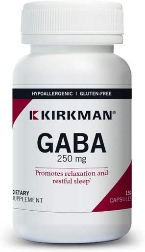 [BRSWIATRA4IGK2Y7] Kirkman - GABA 250 mg - 150 Capsules - Supports Relaxation - Promotes Restful Sleep - Hypoallergenic