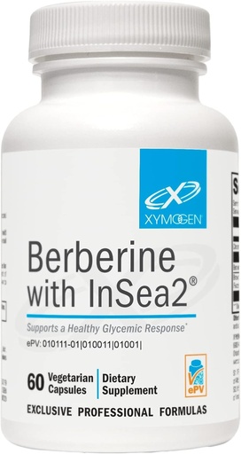 [BRSRMGQTDMCAK2TF] XYMOGEN Berberine with InSea2 - Berberine Supplement 500mg - Daily Metabolic Support Supplement - Wildcrafted Brown Seaweed Polyphenols - Support Wellness & Digestive Balance (60 Capsules)