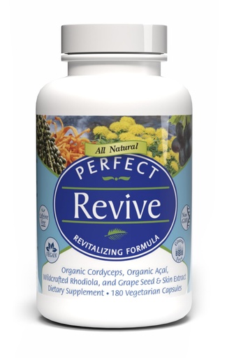 [BRSWIYYMOIBRCCI3] Perfect Supplements – Perfect Acai Revive – 180 Capsules – Organic Acai, Cordyceps, Grape Seed Extract & Rhodiola Rosea
