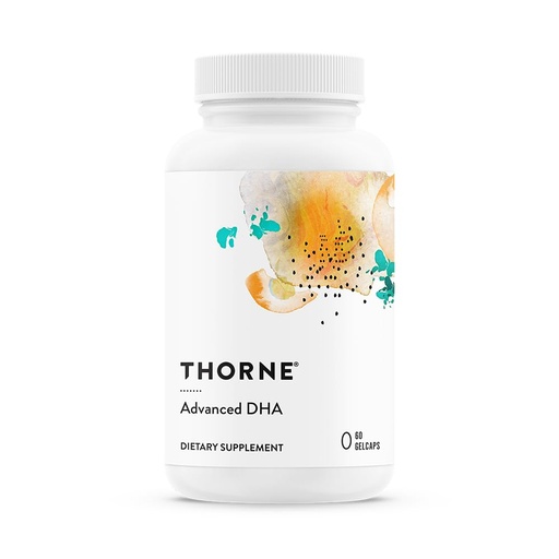[BRSRMFQEDMOROETH] THORNE - Advanced DHA - Omega-3 Fish Oil Supplement with EPA & DHA in Triglyceride Form - Supports Brain, Nerve, Eye, Blood Vessel & Heart Health* - Third-Party Certified - Gluten-Free - 60 Softgels