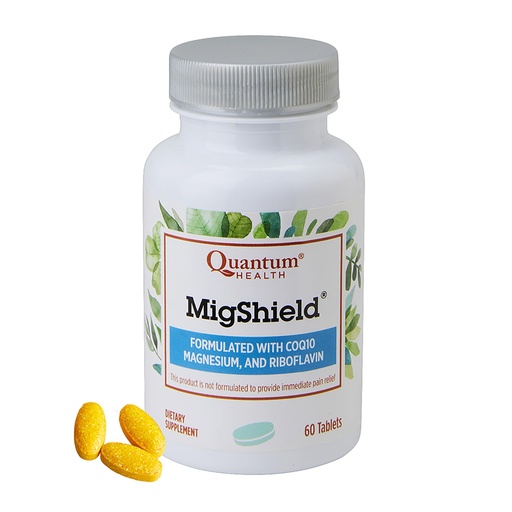 [BRSWGZL2CMJQK3LK] Quantum Health MigShield Magnesium Supplement Riboflavin CoQ10, 60 Tablets | Easy-to-Take Tablets for Effective Results, Helps Promote Proper Function of Brain Heart & Muscles, 30-Day Supply
