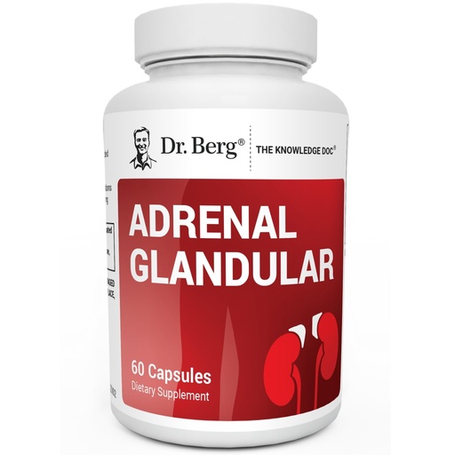 [BRSW2AQTOQPG2HIU] Dr. Berg Adrenal Glandular - Hormone Balance Formula that Supports Healthy Adrenal Function - Adrenal Support Supplement - 60 Capsules