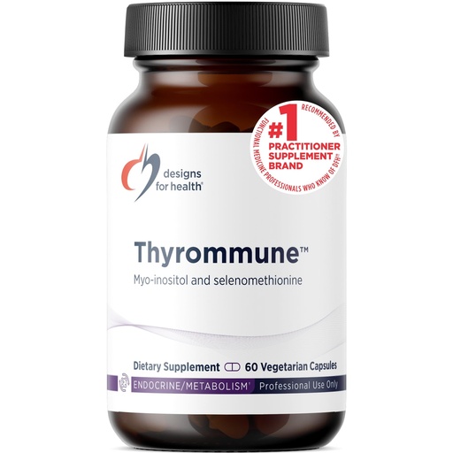[BRSW2C3RBMBBUA3O] Designs For Health Thyrommune - Thyroid Support Supplement with Selenium (Selenomethionine) + Myo-Inositol - Vegan & Gluten-Free (60 Capsules)