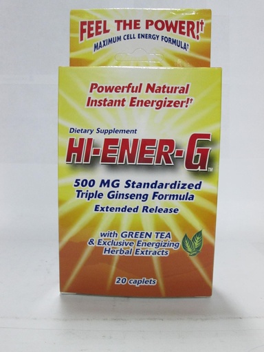 [BRSWIYYOOQNWKDLU] Windmill Health Products Hi-Ener-G Triple Ginseng Supplement Caplets, 500 mg, 20-Count Packages (Pack of 3)