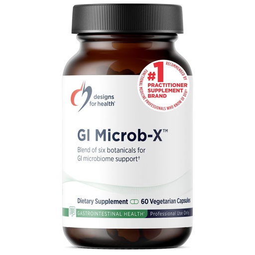 [BRSWIY3YON4WMG3M] Designs for Health GI Microb-X - Botanical Gut Support, Cleanse + Detox Supplement with Tribulus, Berberine + Barberry Extract - Vegetarian + Non-GMO (60 Capsules)