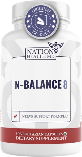 [BRSROHACAADR4CD7] N-Balance8 - Nerve Support Formula - Nerve Support Supplement with Alpha Lipoic Acid, Benfotiamine and ALA - Nerve Health Supplements for Men & Women, 60 Capsules