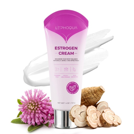 [BRSRA2YZCIAWG2DD] Creme de Estrogênio para Mulheres Relívio de Menopausa: Creme de Estrogênio Bioidêntico Natural para Equilíbrio de Hormônios, Flashes Quentes e Suporte de Menopausa - Creme de Fitoestrogênio Tópico para Face, Braços e Abdome - 4 Oz