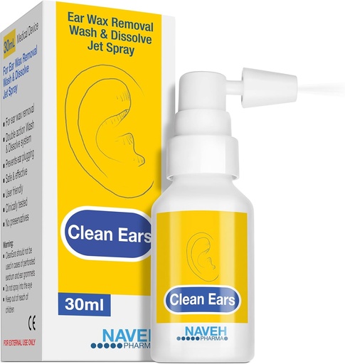 [BRSW2ZTQOIJRQ2DK] NAVEH PHARMA® ניקוי כוכבים | Fast-Acting Ear Wax Removal Spray | Breaks Down & Dissolves Earwax in Just 1 Treatment; Clinically Proven to Be 300% יותר יעיל שמן W / מינרל | Gentle & Safe | 1 Fl Ozz