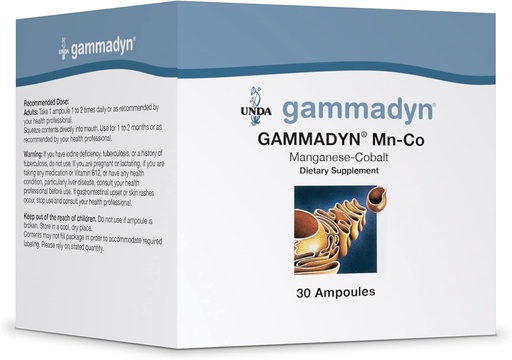 [BRSWGZT5AACGEH3L] UNDA GAMMADYN Mn-Co | Manganese-Cobalt Oligo-Element Supplement | 30 Ampoules
