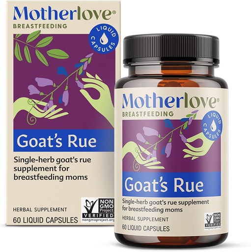 [BRSWIYQ6BMCWOHD6] Motherlove Goat의 Rue (60 액체 캡) Breast Tissue Development & Supporting Breast Milk Supply -Non-GMO, Organic Herbs, Vegan, Kosher, Soy-Free 용액 보충
