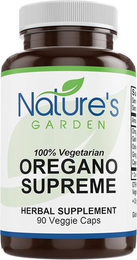 [BRSW2Z32AABRG3L5] NATURE'S GARDEN ESSENTIALS Oregano Supreme (w/Garlic, Onion, Ginger & Cayenne) - 90 Veggie Caps