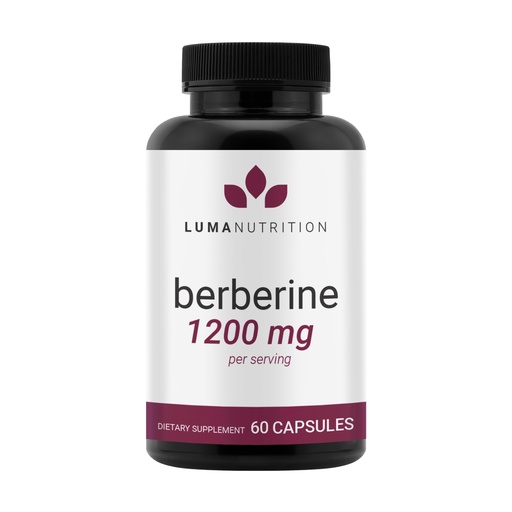 [BRSWYFQBAB5W2CY3] Luma Nutrition Berberine Supplement - Berberine HCL 1200mg Per Serving - Vegan, Gluten Free, Non-GMO - 60 Capsules