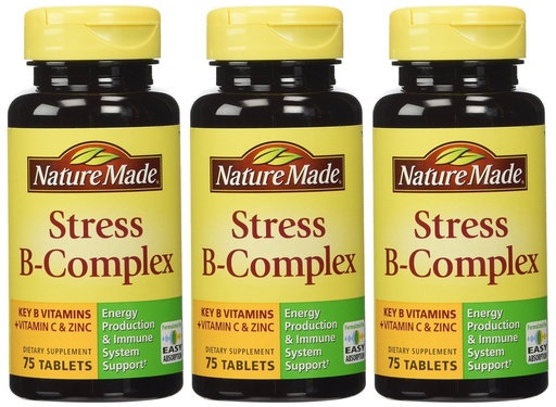 [BRSWIEAMDF5QOFT4] Nature Made Stress B Complex W Zinc Size 75ct (Pack of 3) 225 ct Total