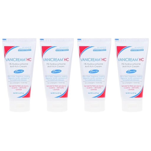 [BRSWG2QQAR7GMH35] Vanicream HC 1% Hydrocortisone Anti-Itch Cream - 2 oz, Pack of 4