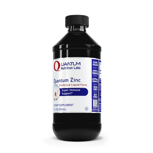 [BRSWYZITOINQOF3U] Quantum Nutrition Labs Liquid Zinc Supplement Drops - Zinc Sulfate Tincture for Adults, 25mg per Serving, Metabolic Function & Immune Support - 8 Fl Oz Bottle