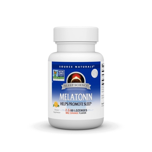 [BRSWIFQ5CFYBWCTM] Source Naturals Melatonin 2.5 mg - 60 Orange Flavored Lozenges