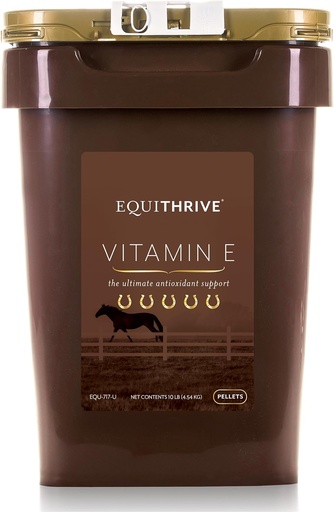 [BRSWYEA6OV4AE2TV] Equithrive Vitamin E Pellets for Horses with Omega 3, Antioxidant Support, Equine Products and Supplies, 10 lbs